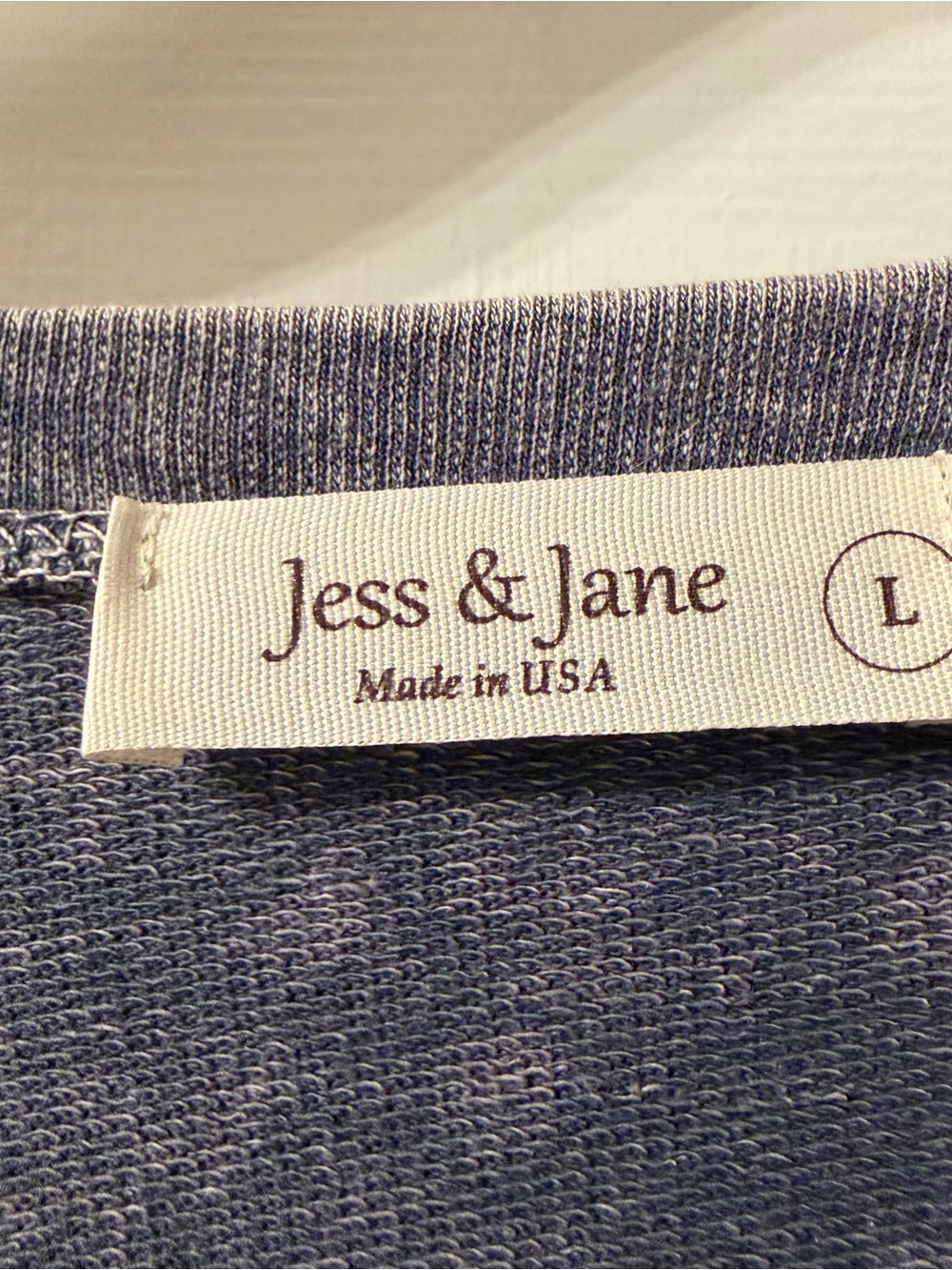 Jess & Jane Blue Tunic Top White Daisy Size L - Picture 6 of 6